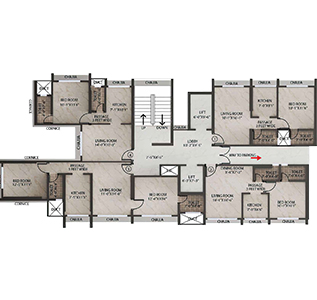 B WING 8TH REFUGE AREA FLOOR PLAN 