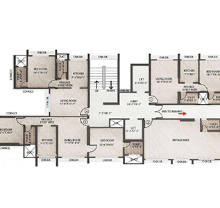 TYPICAL FLOOR PLAN WING B