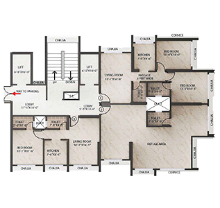 WING A 1ST TO 10TH FLOOR PLAN